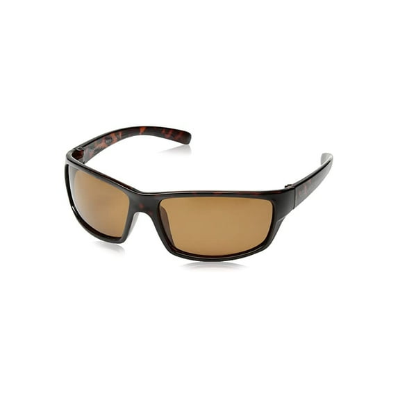 Coyote Eyewear P-42 Sportsman's Polarized Sunglasses, Tortoise Frame, Brown Lens