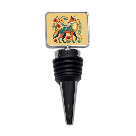 Coyote Floral Flowers Wine Bottle Stopper Cap Plug