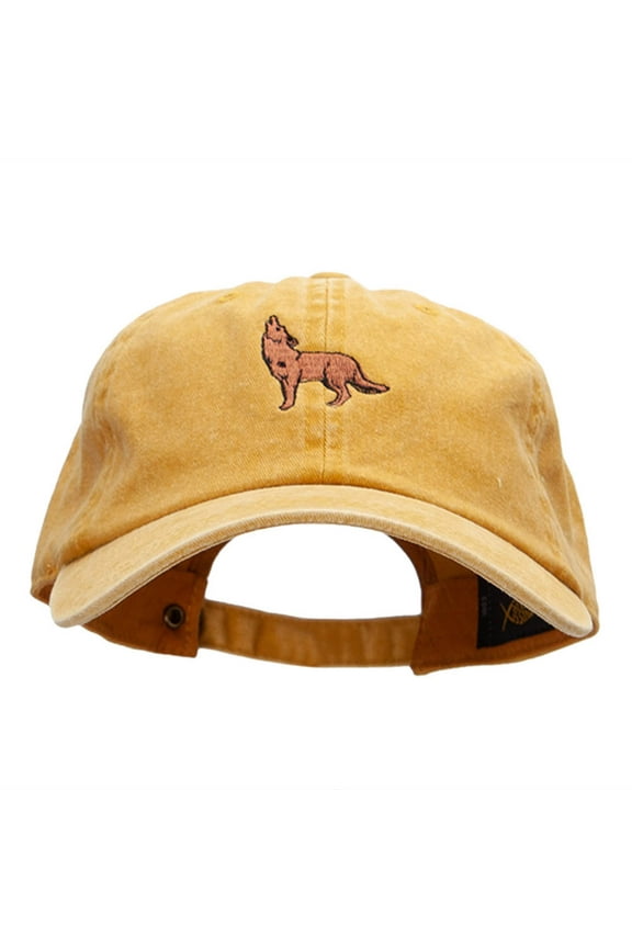 Coyote Howl Embroidered Unstructured Cotton Cap - Gold OSFM
