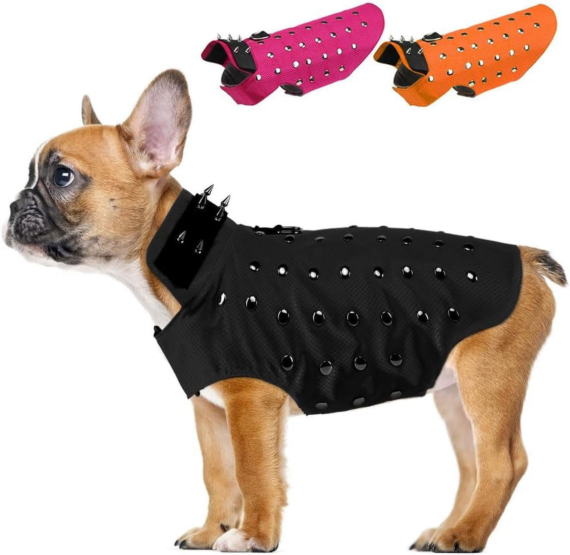 Coyote Proof Dog Vest Waterproof Anti Hawk Vest with Warm Fleece Lining Dog Protection Vest with Spikes Rivet to Protect Your Dogs from Coyote and Hawks Attacks Black Small Walmart