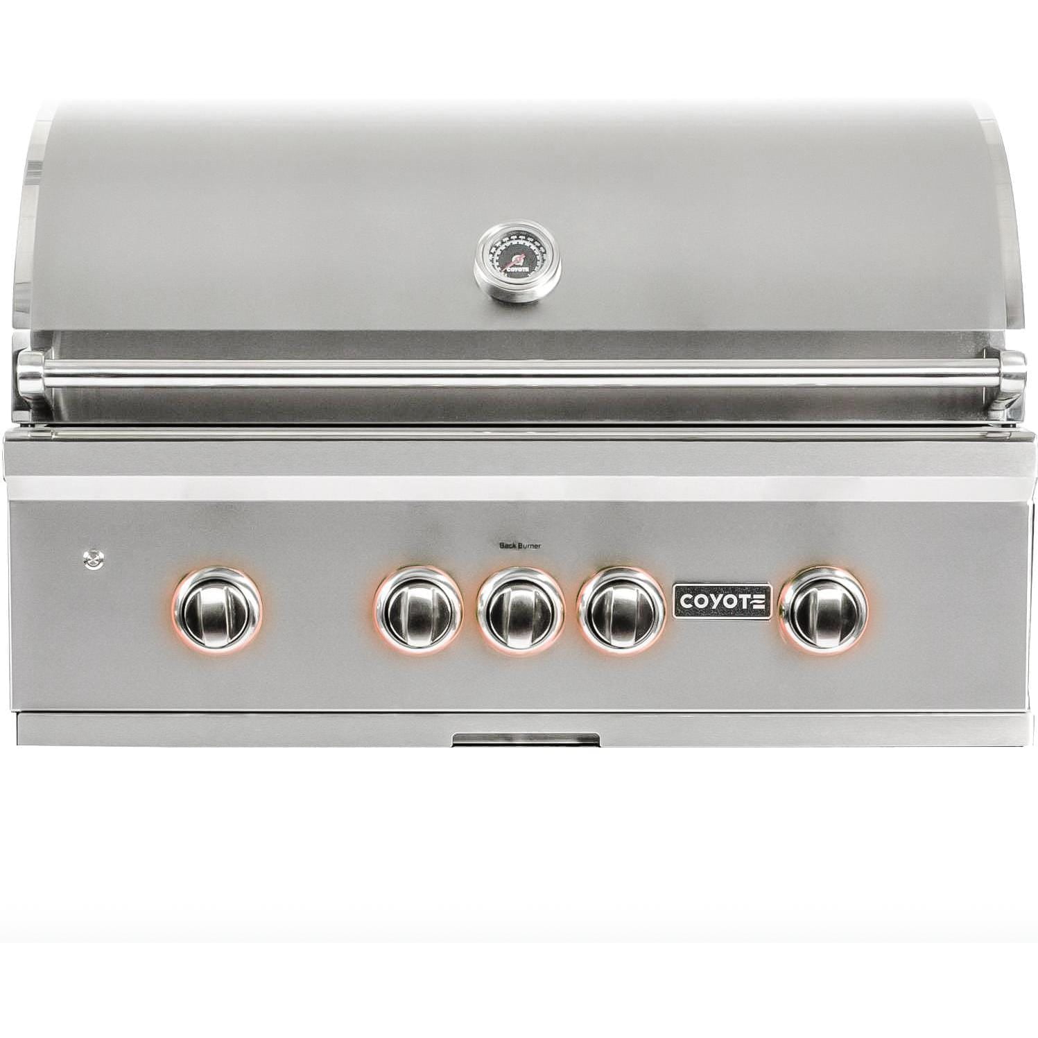 Coyote 36-Inch Stainless Steel Built-In Propane Gas Grill with Rotisserie