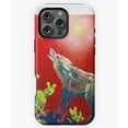 thumbnail image 1 of Coyote Sings to Zia Sun New Mexico Phone Case for iPhone 16 15 14 13 12 11 Pro Max, 1 of 2