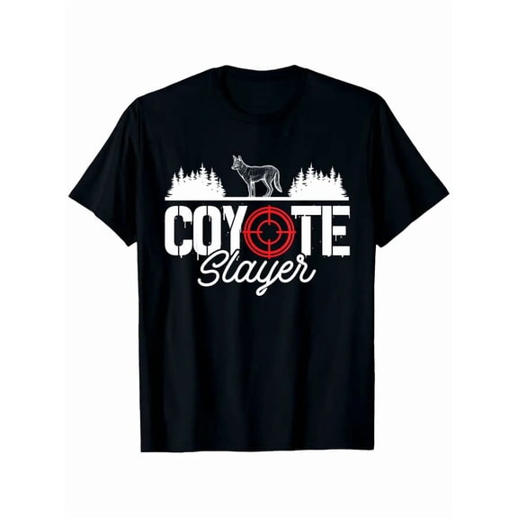 Coyote Slayer Hunting Graphic T-Shirt Men's Outdoor Predator Hunter Tee