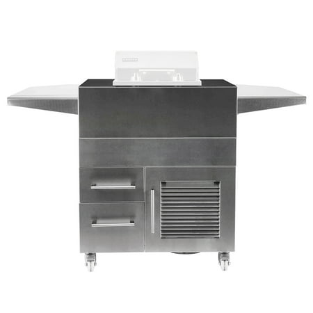 Coyote - Island Cart for C1EL120SM Electric Grill - Stainless Steel