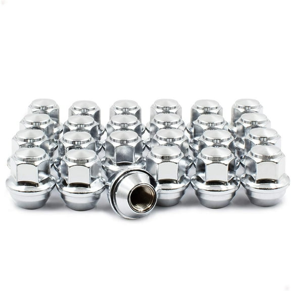 Wheel Accessories Parts 24 Pcs Chrome Lug Nuts M12x1.5 OEM Factory Style Large Acorn Seat Lug Nut Ford Bronco Ranger