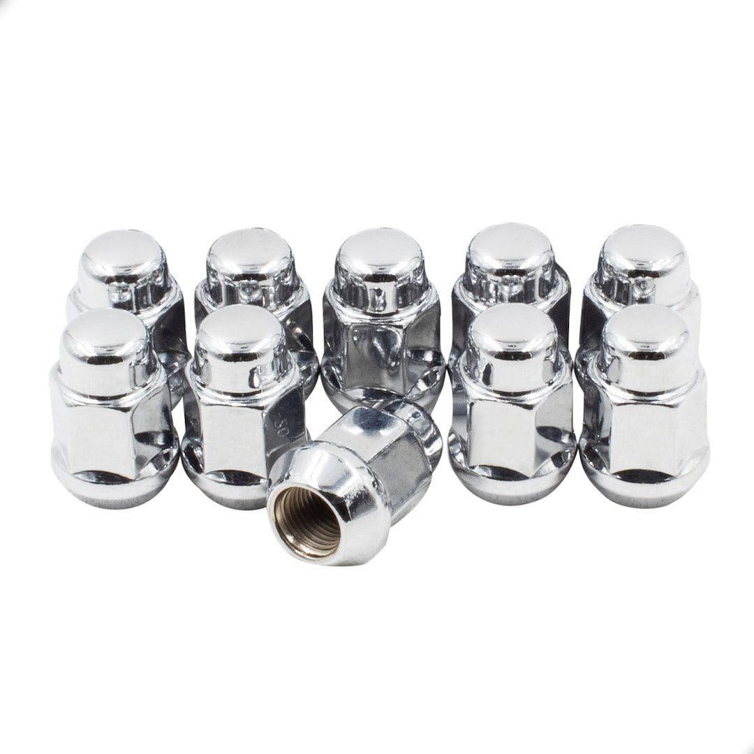 Coyote Wheel Accessories 87KX45 Lug Nut Chrome Plated Silver Set Of 10
