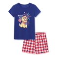 thumbnail image 1 of Beezizac Summer 4th of July Pajamas for Girls – Cute Puppy PJS Ultra Soft Jammies Set Size 12, 1 of 7