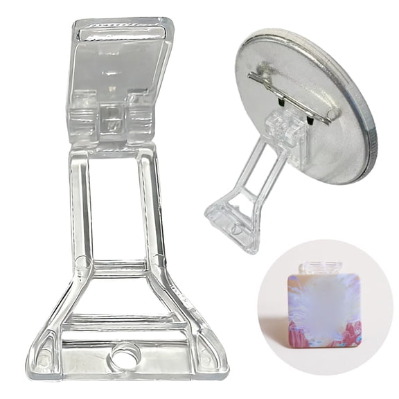 CozeLy Badges Button Adhesive Base Acrylic Display Stand Holder for Button Pins Collectible Trading Card Pin Badge Desktop and Wall Showcase