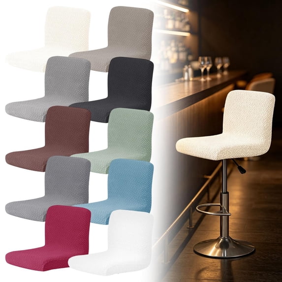 CozeLy Bar Stool Covers Stretchable High Elasticity Slipcover with Non Slip Backing for Counter Barstools and Kitchen Dining Chair Covers Machine Washable