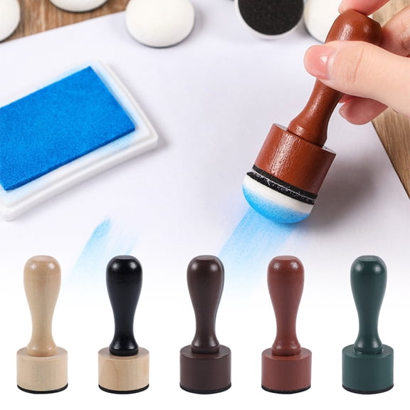 CozeLy Craft Ink Blending Tool Set Round Foam Dauber with 2 Replacement Sponge Applicator for Card Making Scrapbooking Distressing Drawing Paper Crafts