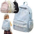 thumbnail image 1 of CozeLy Cute Backpacks for Girls Polka Dot Backpack Aesthetic Daypack for Women with Lace Trim Large Capacity Lightweight Soft Travel Rucksack for Daily Office Commute and Shopping, 1 of 9