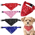 thumbnail image 1 of CozeLy Dog Bandana Collar Adjustable Puppy Collar with Patterned Kerchief Soft Pet Collar Set for Boy and Girl Dogs Small Medium Breeds Everyday Wear, 1 of 9