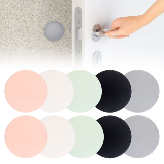 CozeLy Door Stoppers for Wall 5cm Round Adhesive Silicone Door Stop No Drill Door Knob Wall Protector Peel and Stick Wall Guard for Home Doors Cabinets and Furniture