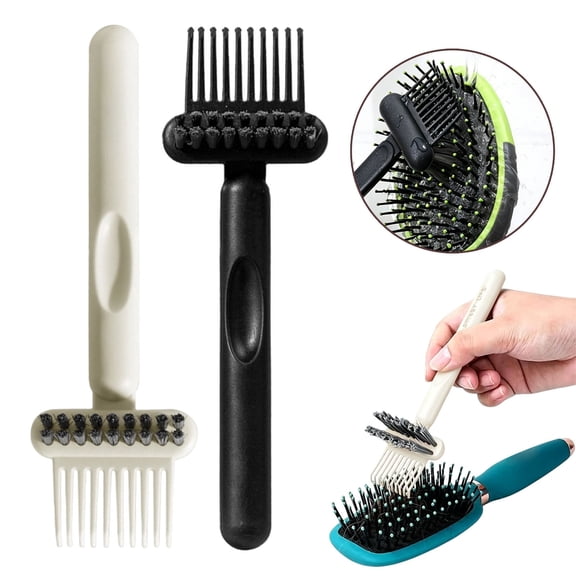 CozeLy Hair Brush Cleaner Tool 2 in 1 Comb Cleaner and Brush Cleaner Tool Portable Hairbrush Cleaning Tool for Removing Lint Hair and Oil at Home Salon and Travel