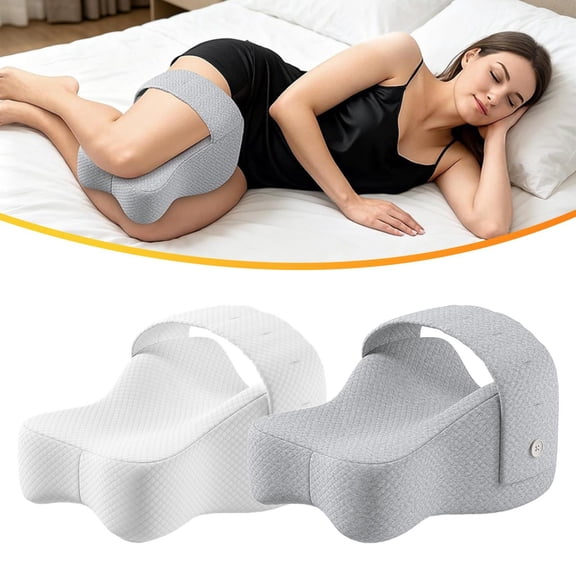 CozeLy Knee Pillow for Side Sleepers Ergonomic Memory Foam Leg Pillow for Sciatica Pain Relief Hip Support Between Knees for Sleeping Alignment