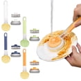thumbnail image 1 of CozeLy Non Stick Pan Scrubber with 3 Replacement Heads Multi Purpose Kitchen Cleaning Brush Comfortable Handle Scrubber for Pots Pans Cooktop Tile and Oven, 1 of 9