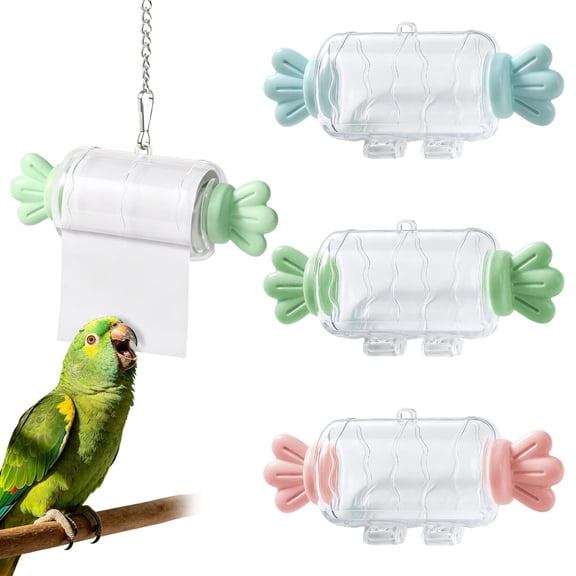 CozeLy Parrot Chewing Toys Bird Shredding Paper Roll Toy with Hanging Chain for Cage Small Bird Toys Parakeet Toys Conures and Medium Parrots Interactive Accessory