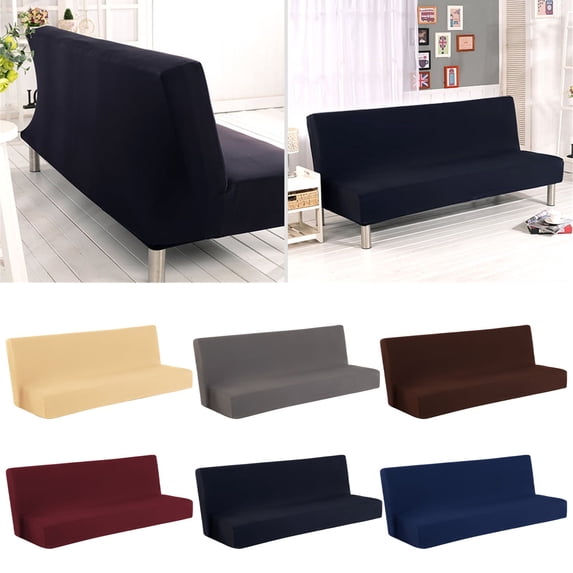 CozeLy RV Couch Cover Polyester Elastic Sofa Slipcover Solid Color Futon Cover All Inclusive Covers Full Size Washable for Camper Pet Protection and Home