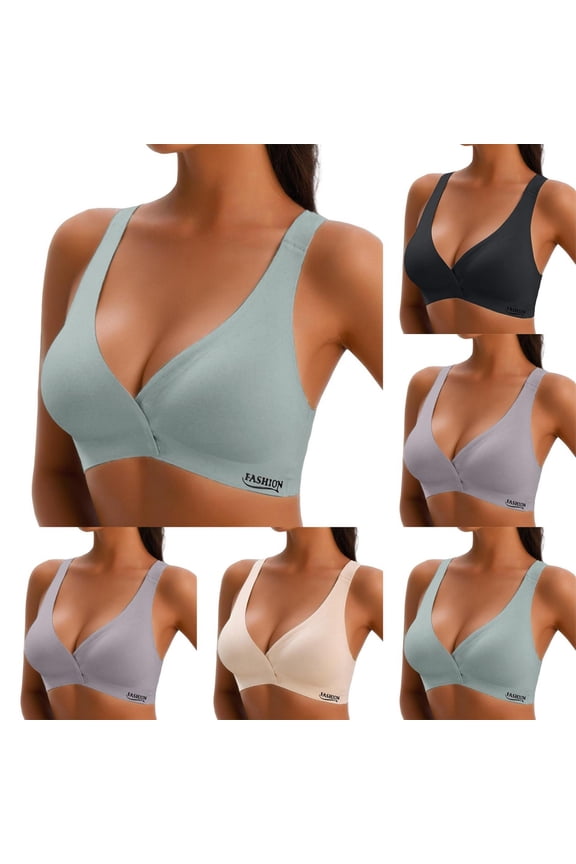 Racerback Bras for Women Front Closure Seamless Full Coverage Plus Size Unlined Underwire Bra Comfortable Running Bra for Everyday Active Lifestyle