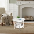 thumbnail image 1 of CozeLy Round Side Table with Removable Tray Portable Small Side Table for Living Room Bedroom Indoor Outdoor Use Easy Assembly Space Saving, 1 of 5