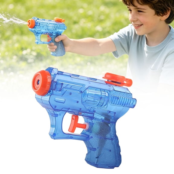 CozeLy Squirt Gun Transparent Small Portable Water Gun Pool Toys Outdoor Summer Fun for Teenagers Easy to Use Handheld Lightweight Refillable for Beach Travel