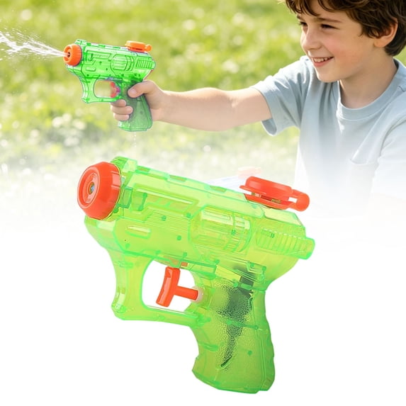 CozeLy Squirt Guns Portable Water Gun Small Transparent Summer Outdoor Pool Toys for Teenagers Lightweight Handheld Refillable Travel Beach Games