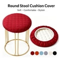 thumbnail image 1 of CozeLy Stool Seat Covers Round Bar Stool Cushion Thick Padded Washable Cover with Elastic Stool Covers for Kitchen Vanity Round Cushion for Stool up to 16 Inch, 1 of 8