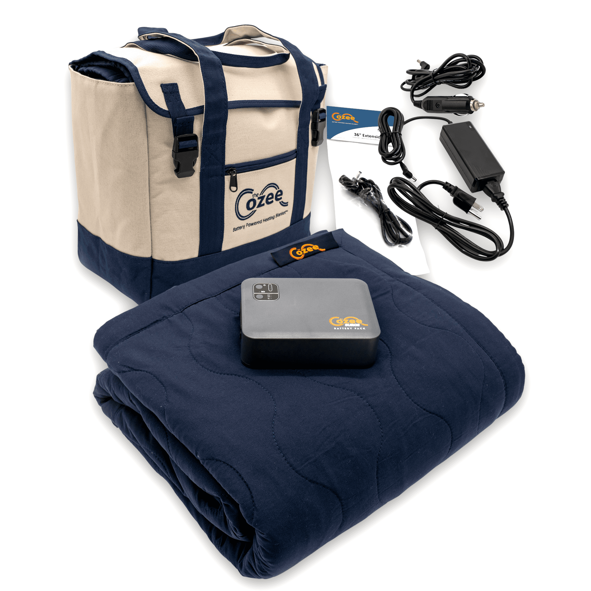 Cozee Electric Blanket Surge Battery Operated Throw Blanket Plus Tote -  Walmart.com
