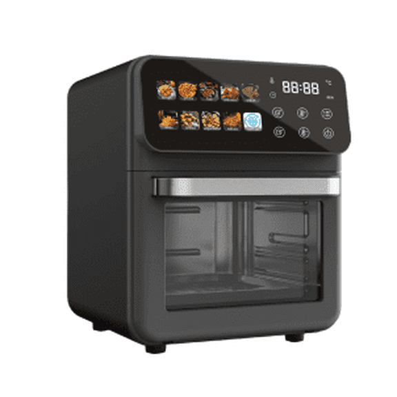Cozeemax 10.5 Quart Air Fryer Oven, 1200W Digital Toaster Oven with 10 Presets, Removable Door for Easy Deep Cleaning, XL Family Size Healthy Cooker with Viewing Window & Oil Drip Tray
