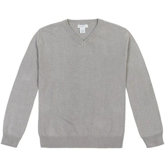 Cozeeme Mens V-neck Pullover Long Sleeve Sweater Adult
