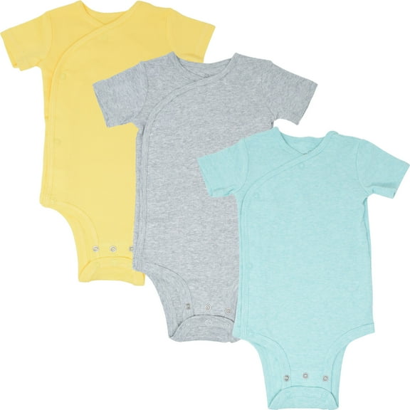 Cozeeme Newborn Baby Boys 3 Pack Bodysuits Newborn to Infant