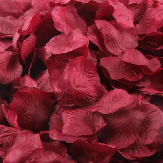 Cozeii 100 Pack Wine Red Rose Petals, Non-Woven Fabric, Soft and Realistic, for Wedding, Party, Proposal Anniversary Decorations