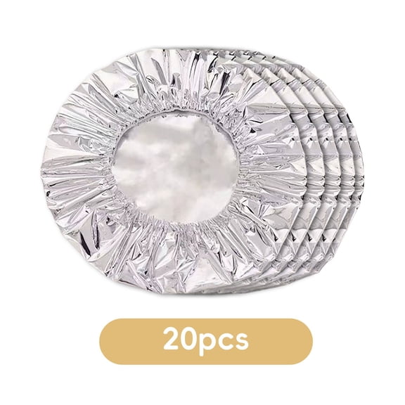 Cozeii 200Pcs Reusable Aluminum Foil Covers, Tin Foil Insulation Covers, Elastic Food Warmer Lids, Heat Retaining Kitchen Covers for Bowls, Dishes, Picnic, Party, Meal Prep, F