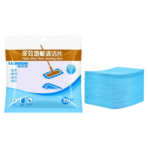 Cozeii 30Pcs Floor Cleaning Tablets, Mop Cleaning Tabs, Dissolvable Floor Cleaner Sheets, Multipurpose Cleaning Supplies for Tile, Laminate, Hardwood, Blue