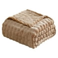 thumbnail image 1 of Cozeii 3D Bubble Fleece Travel Blanket 100x150cm, Ultra Soft Lightweight Flannel Blanket for Sofa/Bed, All-Season Cozy Blanket for Camping & Travel, 1 of 10