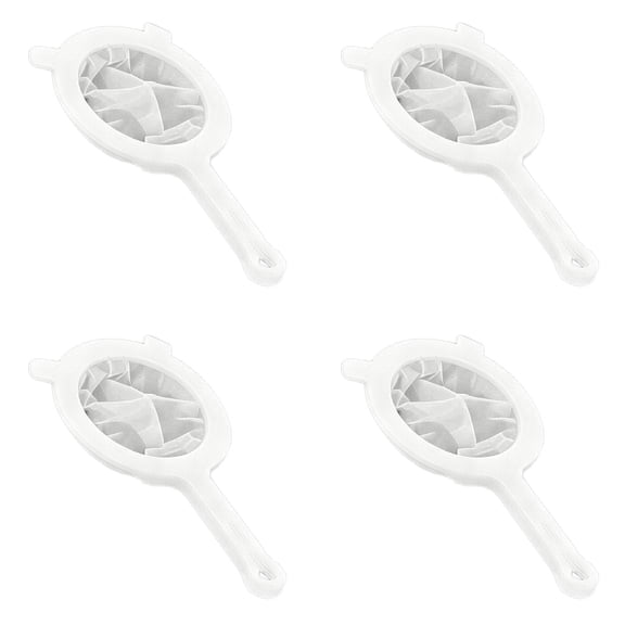 Cozeii 4Pcs Mesh Strainer, Nylon Fine Mesh Sieve, Kitchen Colander with Handle, Juice Filter for Soy Milk, Tea, Flour, Fruit Pulp, Baking and Cooking Prep, Everyday Kitchen Use, A