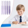 thumbnail image 1 of Cozeii 5 Pack Purple Click Gel Pens Set, 0.7mm Fine Point, Smooth Black Gel Ink, for Study, Journaling, Note-Taking, Office Use, 1 of 3