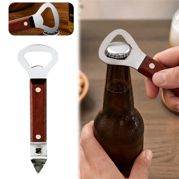 Cozeii Can Punch Bottle Opener, Stainless Steel, Compact Portable, Quick Effortless Opening, for Bottles, Jars Cans