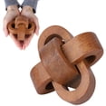 thumbnail image 1 of Cozeii Coffee 3 Link Wood Knot Decor, Hand Carved, Natural Wood, 3X3X4In, for Coffee Table, Home Living, Room Bedroom, 1 of 9