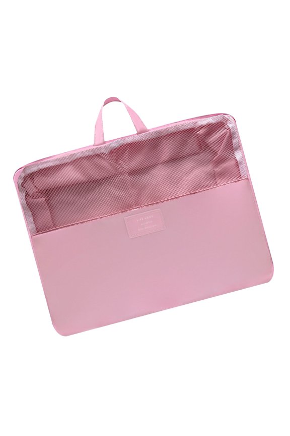 Compression Travel Storage Bag, Expandable Packing Cube for Suitcase, Luggage, Closet, Vacation, Space Saving Packing, Travel Bag, 13.4x11 Inch, Pink