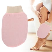Cozeii Deep Glow Exfoliating Glove for Smooth Skin, Body Scrub Mitt Spa Quality Exfoliation, Glove for All Skin Types Shower and Bath Scrub, Pink