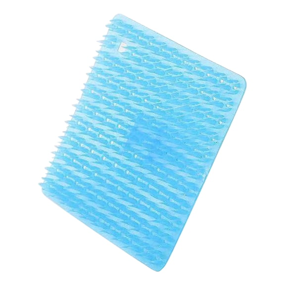 Cozeii Fruit Cleaning Brush, Flexible Silicone Cleaner, Hangable Storage Design, Dense Elastic Bristle for Removing Deep Dirt from Fresh Fruits, 10 Inch, Blue