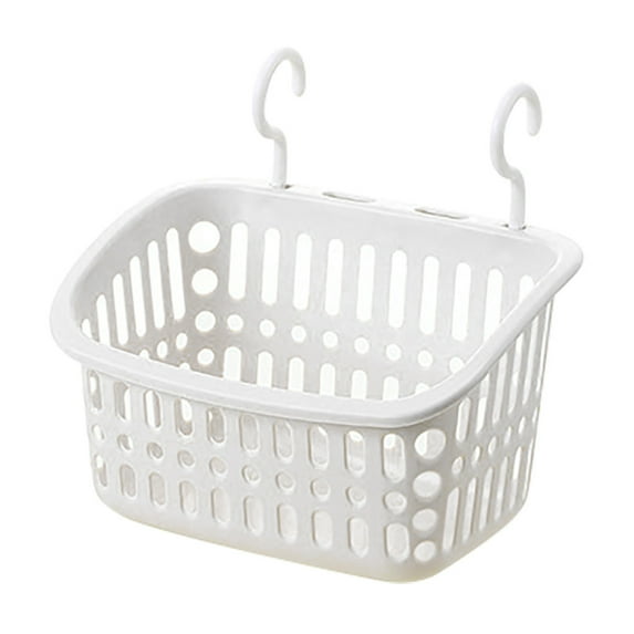 Cozeii Hanging Storage Basket with Hook, Plastic Shower Caddy Organizer for Bathroom Kitchen Sink, Space Saving Bathroom Storage Basket, Multi-Purpose Organizer Basket