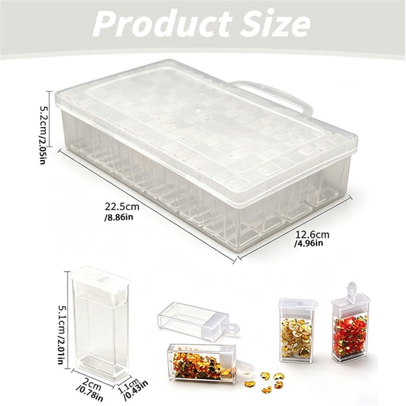 Cozeii Jewelry Storage Box, Adjustable Compartment Organizer, Clear Plastic Bead Container for Earrings, Rings, Craft Supplies, Desk, Drawer, DIY Storage, 8.9x5 Inch, White