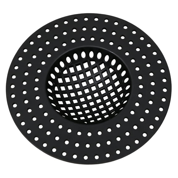 Cozeii Kitchen Sink Strainer, Drain Filter Basket, Anti Clog Plastic Drain Catcher, Reusable Sink Filter for Kitchen Sink, Bathroom, Food Scraps, Home Cleaning, 3.85 Inch, Black