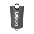 thumbnail image 1 of Cozeii Laundry Basket, Freestanding Clothes Hamper, Foldable Laundry Bag with Soft Handles, Tall Fabric Storage Bin for Bedroom, Dorm, Closet, Home Organization, 15x31 Inch, Grey, 1 of 6