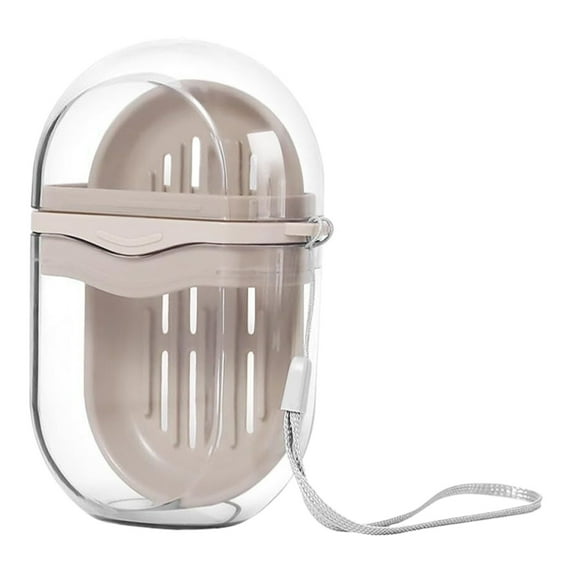 Cozeii Leakproof Travel Soap Case 4.3"x2.7", Compact Shower-Proof Holder for Gym & Camping, Quick-Dry Tray, Non-Slip Portable Soap Container