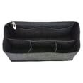 thumbnail image 1 of Cozeii Makeup Bag Organizer, Purse Insert Organizer, Multi Pocket Inner Liner Bag with Handles for Cosmetics, Travel, Tote Storage, 12.6x4.7 Inch, Dark Grey 2, 1 of 6
