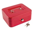 thumbnail image 1 of Cozeii Metal Lock Box with Key & Removable Tray, Heavy Duty Cash Organizer for Money/Checks, Multi-Compartment Security Box for Home/Office & Small Busines, 1 of 8