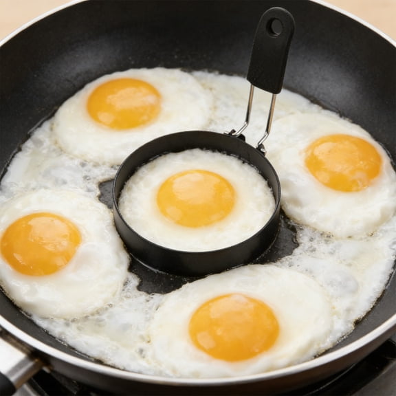 Cozeii Multi Shape Egg Shaper for Breakfast, Pancakes and Sandwiches, Fun Mold for Fried Eggs and Bread, Kitchen Gadget for Morning Meals and Creative Cooking, D